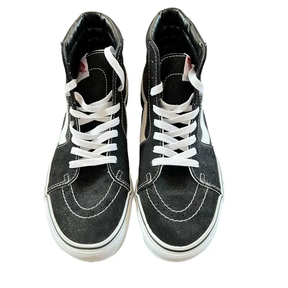 Vans Sk8-Hi Black White High Top Sneakers Men’s Size 9 Lace Up Skate Shoes